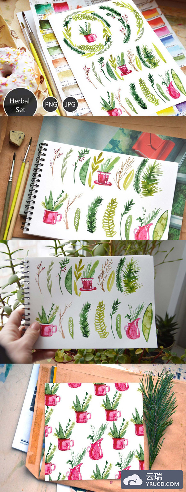 一套适合新年和圣诞的背景纹理素材打包下载[高清图]