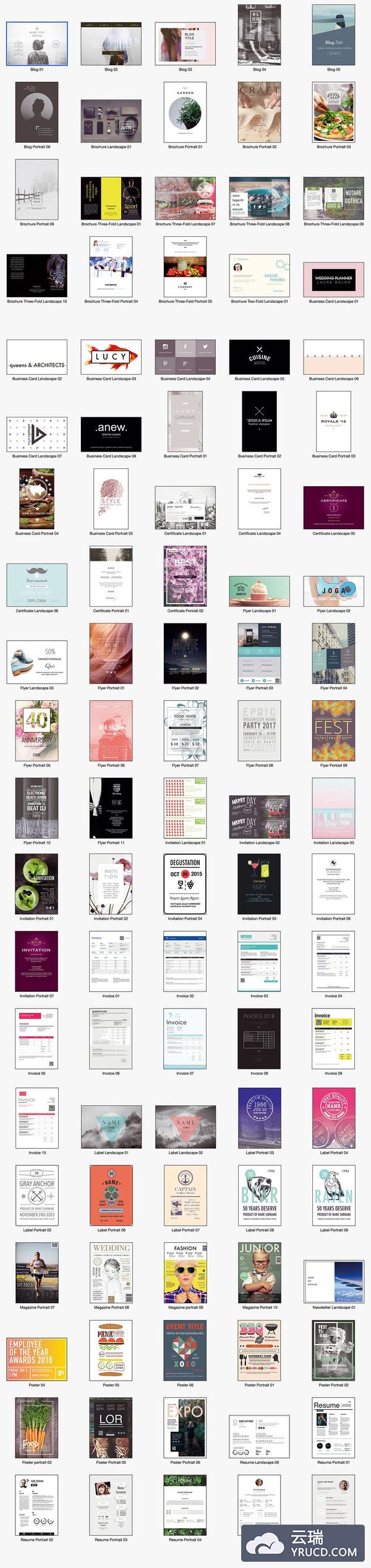 Templates for InDesign - Alungu Designs高品质的indesign模版下载[For Mac2.0.1]