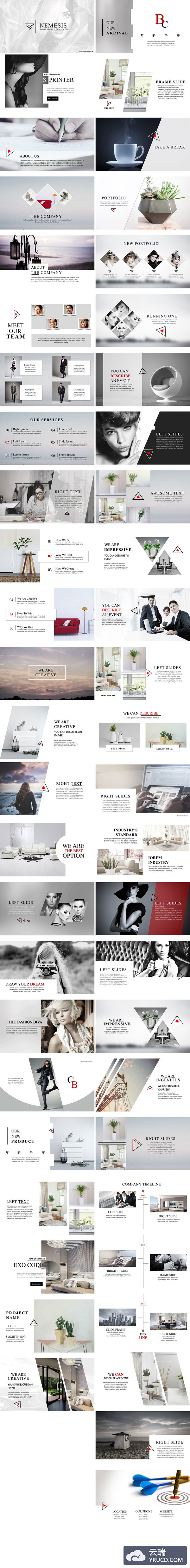 完美的时尚女神的PPT模版下载[PPTX]