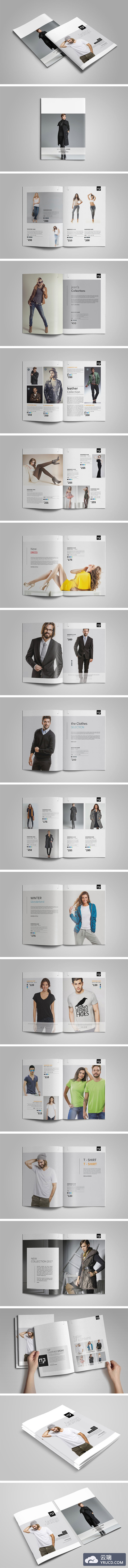 一套时尚的服装服饰类Indesign杂志/画册模版下载[indd,IDML]