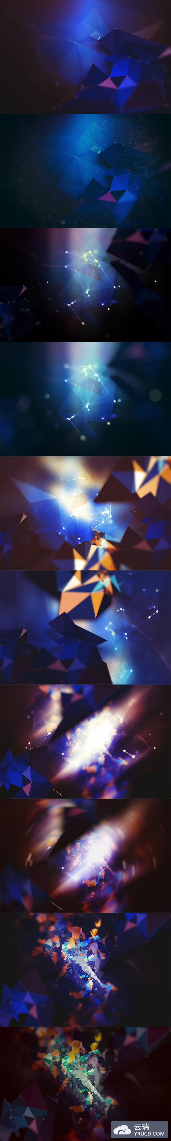 酷炫几何多边形背景素材下载[高清]