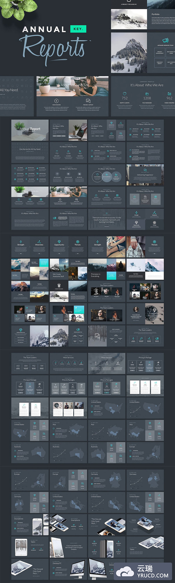 个性的年度汇报Keynote模版下载[.key]