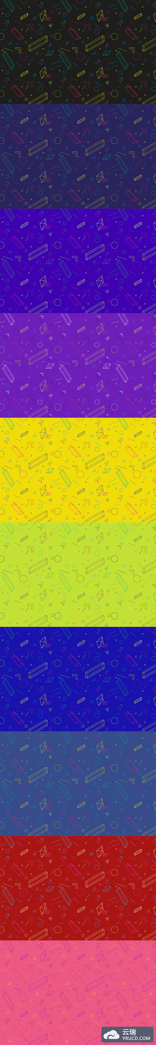 高品质免费的抽象几何图形背景包下载[4K高清图]