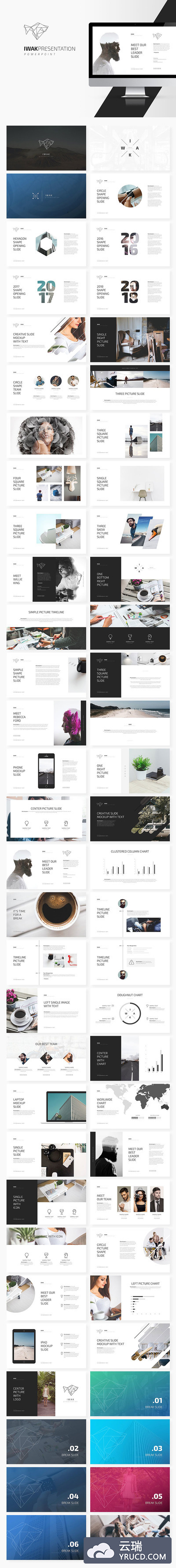 设计感极强的极简主义排版PPT模版下载[pptx]