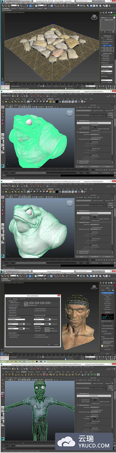 Mootools模型减面优化插件 11.10 WIN64 (3DS MAX, Maya)