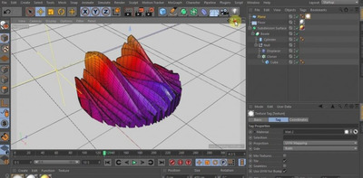 C4D使用位移变形器创建冷波效果教程