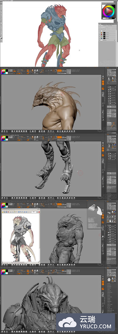 ZBrush 外星人建模教程 (The Gnomon Workshop)