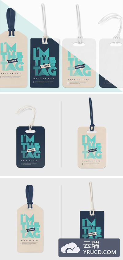 各种各样的产品吊牌设计展示模型Mockups[PSD]