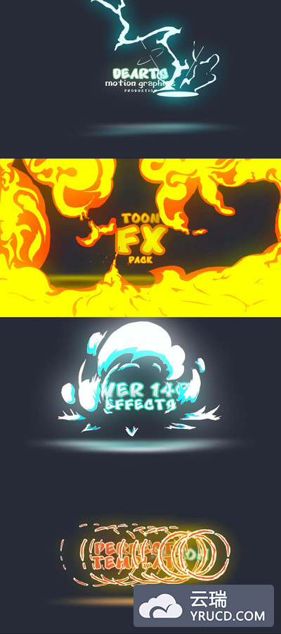 卡通动态特效字体AE模版工程文件下载[aep]