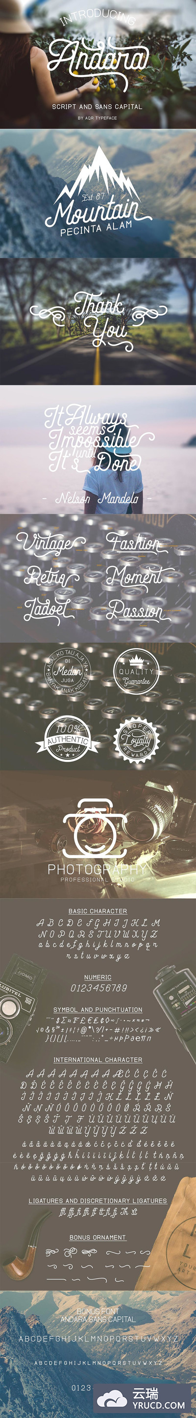 [免费]一套专业个性的连体英文设计字体下载