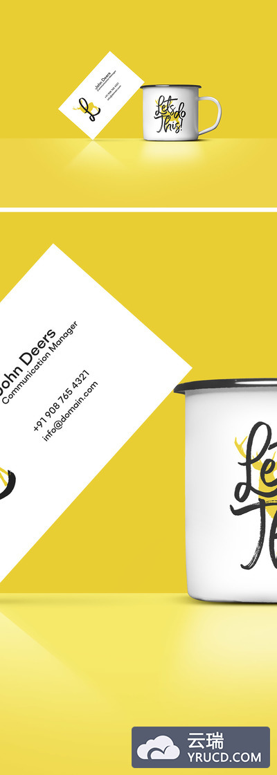 搪瓷杯子的展示模型(Mockup)下载[PSD]