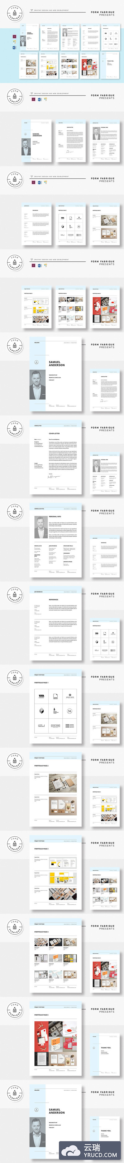 高端的极简主义简历模版下载[docx,indd]