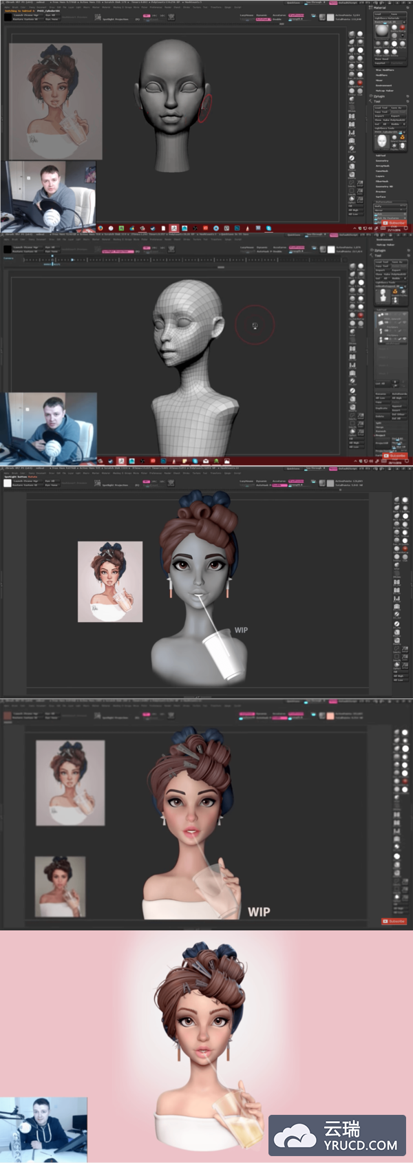 ZBrush 美女头像建模教程