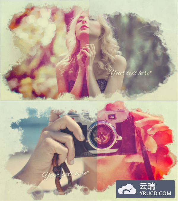 优雅水墨遮罩图片展示片头 Elegant Slideshow