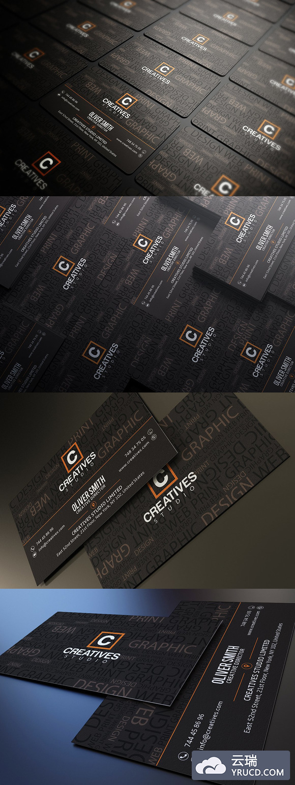 高品质商务印刷名片(psd)