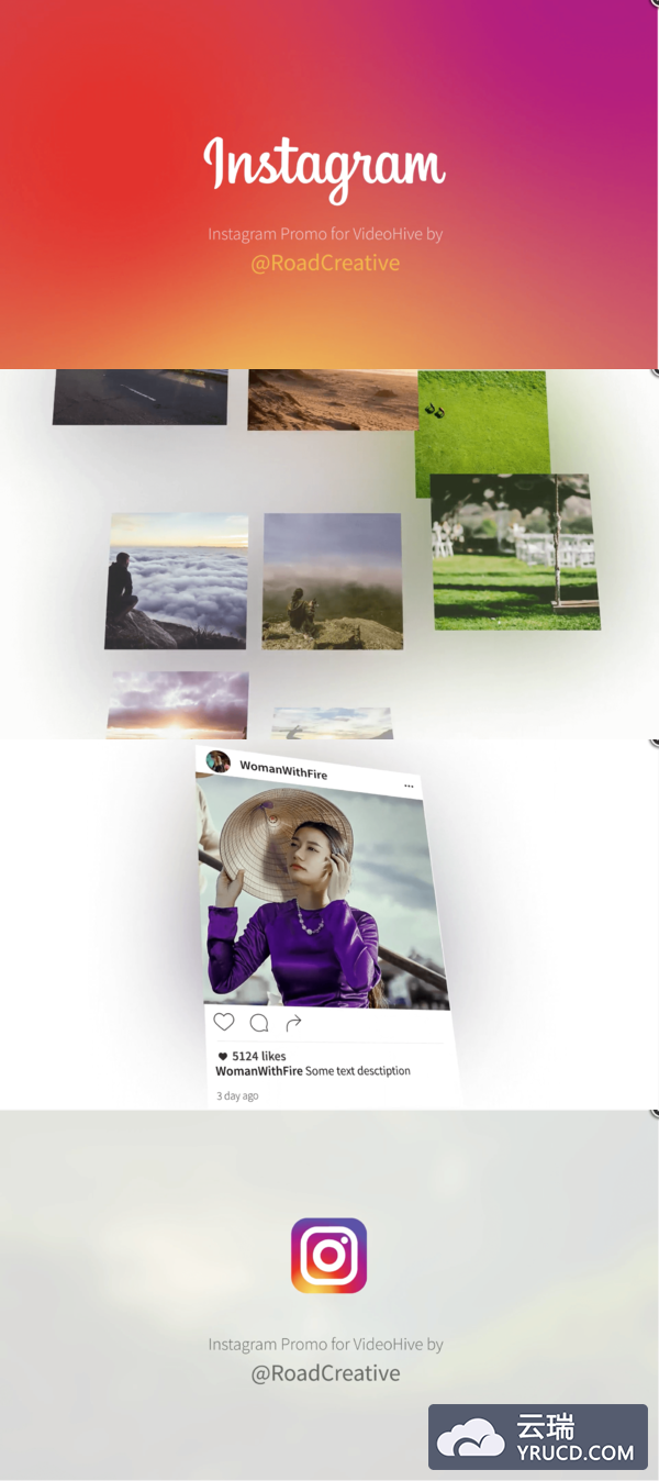 AE Instagram图片视频展示