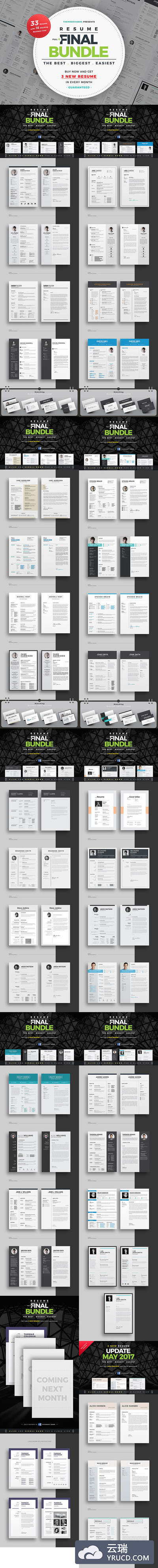 适合各种职位的有逼格的简历模版下载[PSD,Ai,indd,docx]