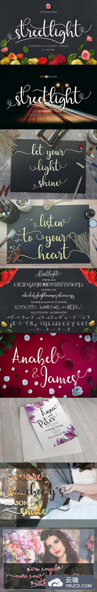 漂亮的手绘连体英文字体下载[otf,ttf]