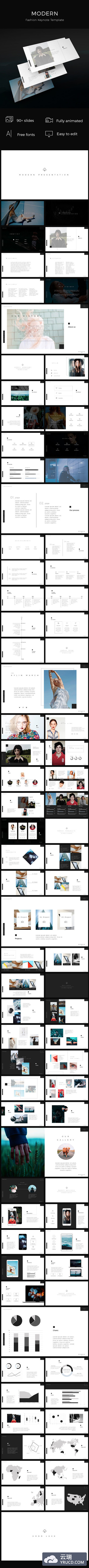 时尚界必备的简约PPT模版下载[pptx,key]