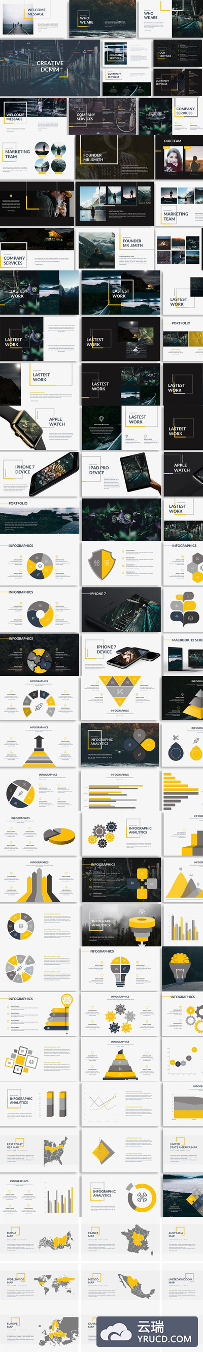 一套简约大气海报风PPT打包下载