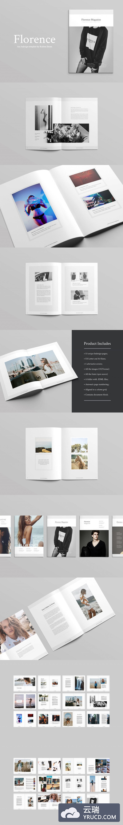 一套优雅的多用途杂志模板打包下载