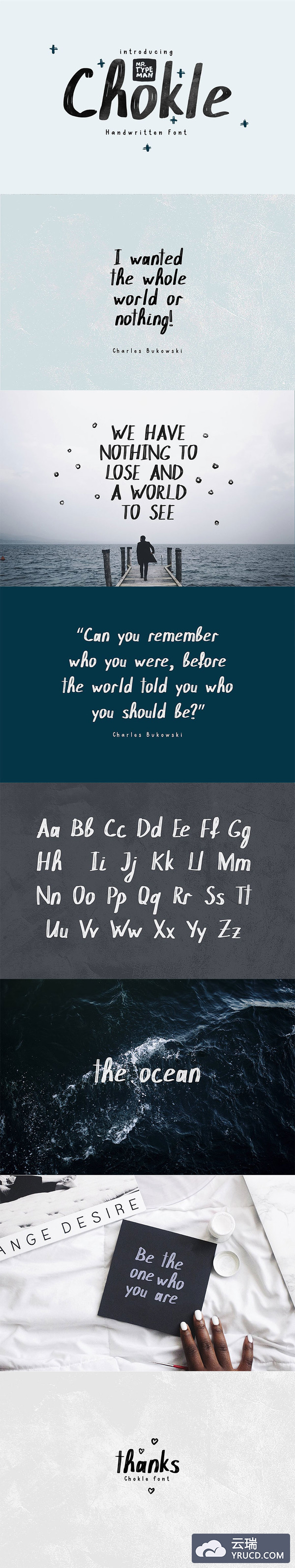 带质感纹理手绘字体套装下载[otf,ttf]