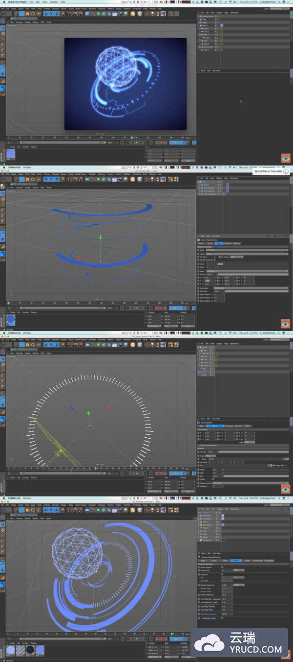 C4D HUD元素设计技巧基本教程