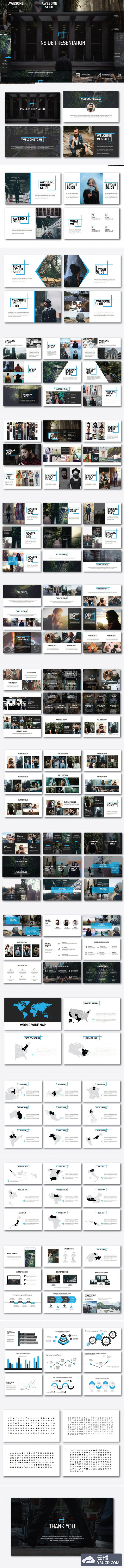 一套高逼格商务风PPT打包下载