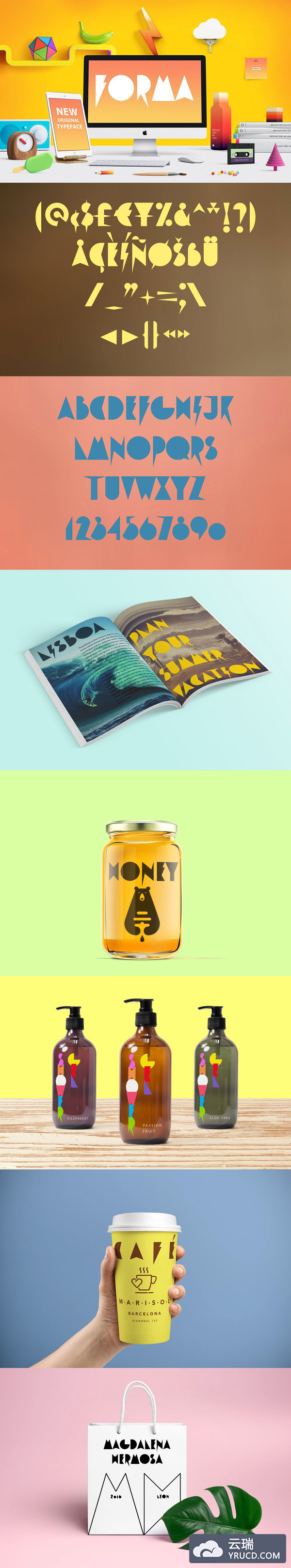 一套可爱的设计图形设计字体打包下载[otf]