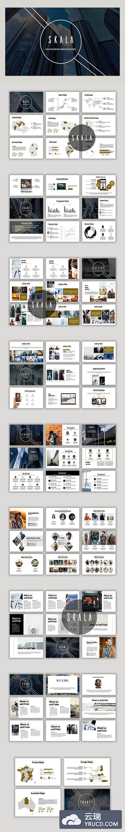 70+时尚独特的幻灯片模板下载（ppt）