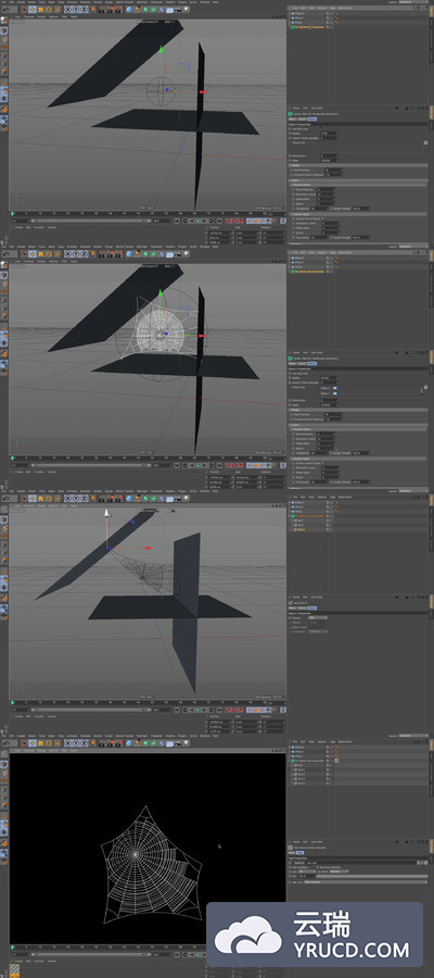 C4D 蜘蛛网生成插件 V1.2