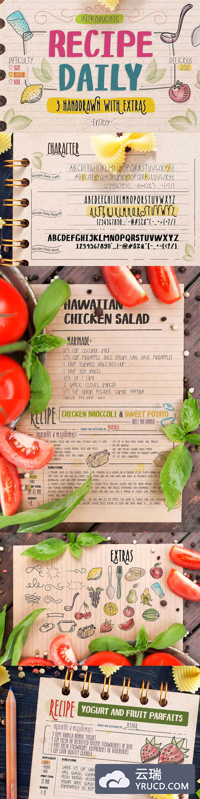 漂亮的菜单手写设计字体下载[otf]