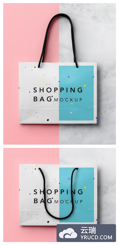 十分适合女性购物的手提袋（购物袋）展示模板样机mockups下载（psd）