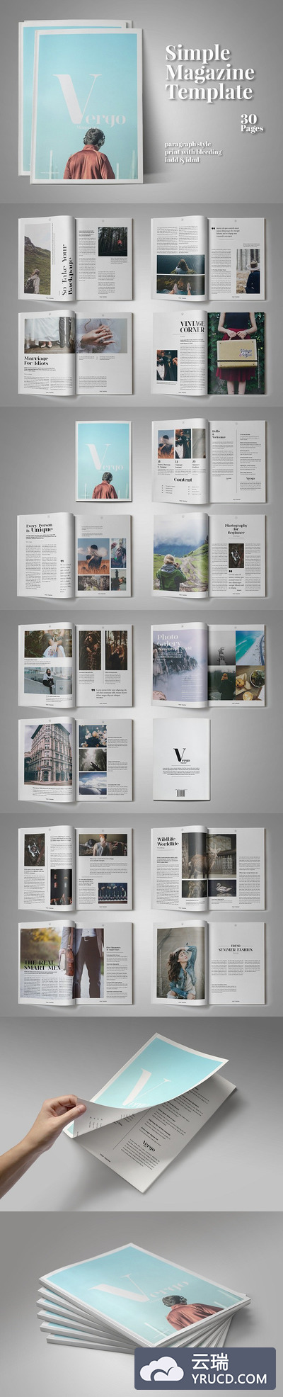 30页多用途杂志设计模板（indd）