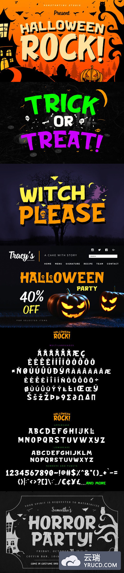 可爱的万圣节主题字体打包下载