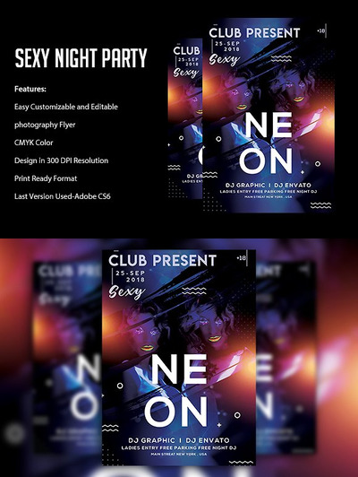 夜店party风格海报下载