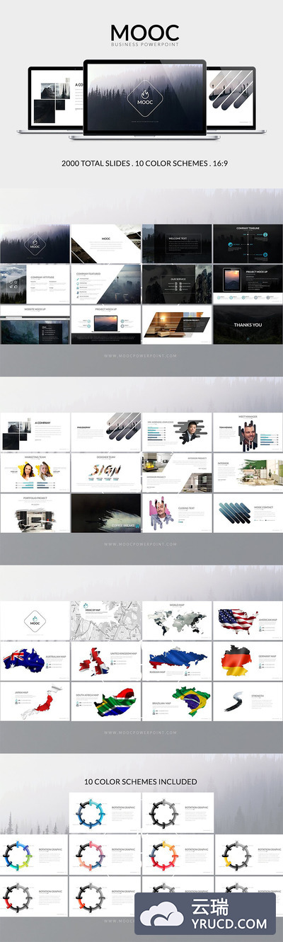 优雅的可扩展和多用途Powerpoint模板