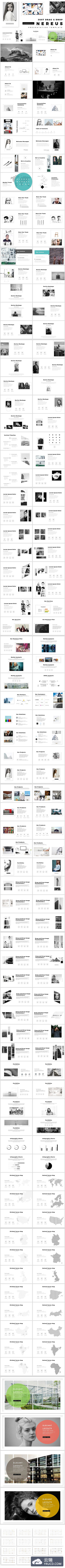 包括500+优化矢量线性彩色图标的高端PPT模板