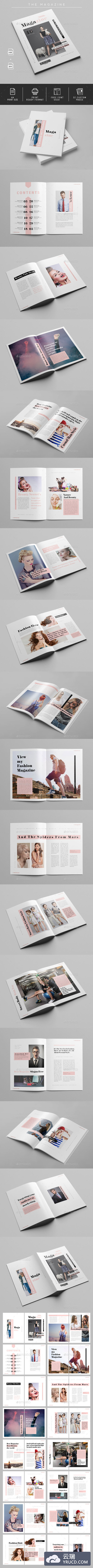 32P时尚杂志Indesign设计模板