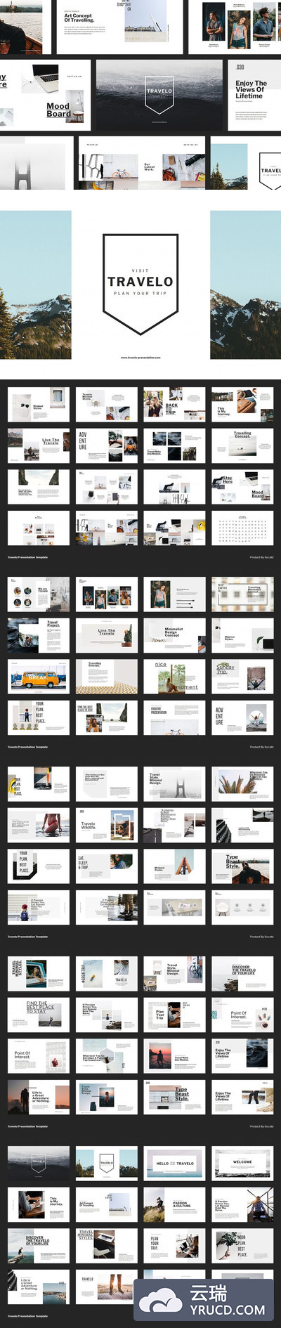 旅行杂志风PPT模版下载[pptx]