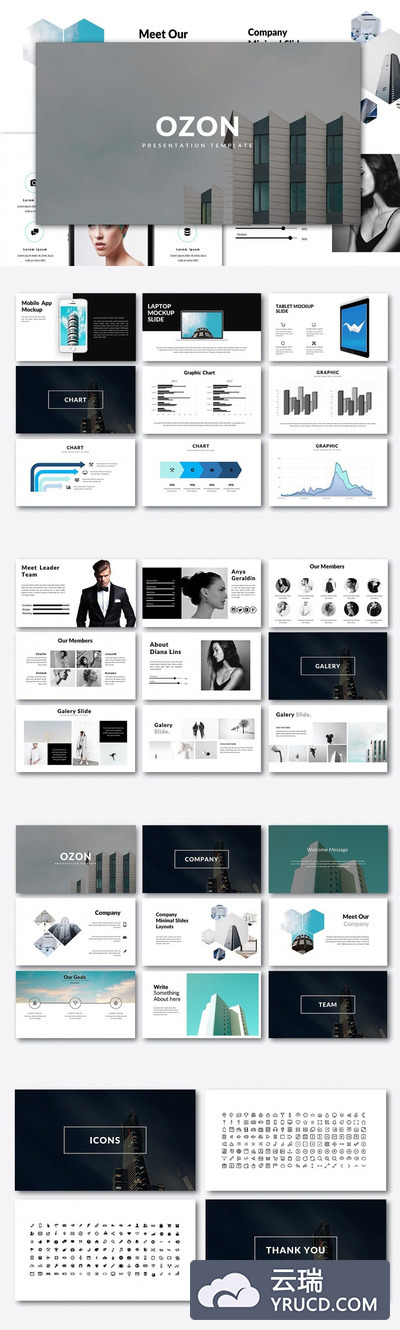 优雅简约的PPT模版下载[PPTX]