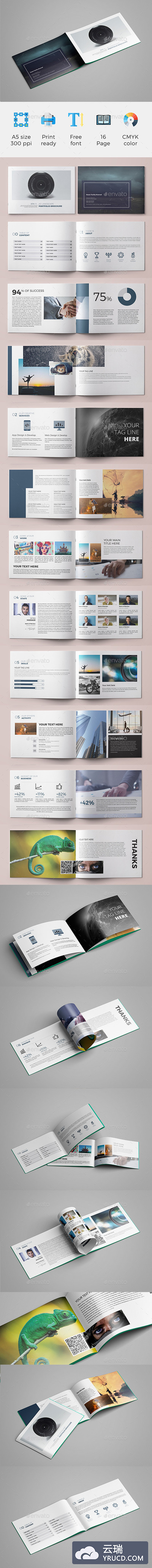 24PA5尺寸的优雅的手册设计模板下载