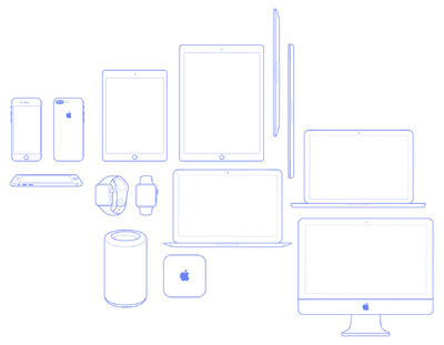 Apple 设备线框图