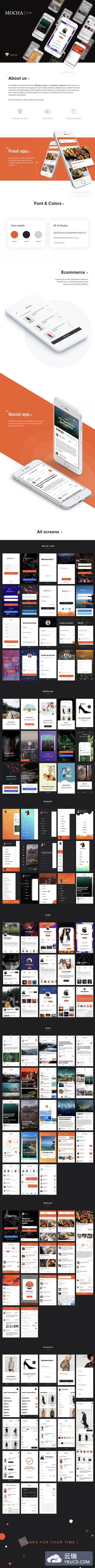 功能全的时尚简约电商APP UI KITS下载[sketch,含图]