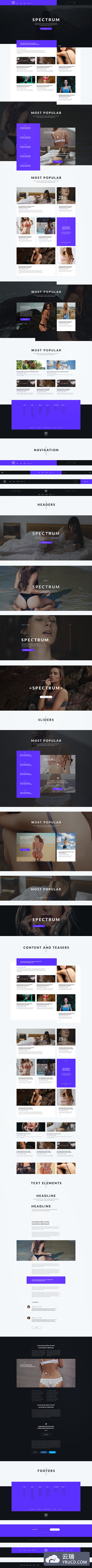性感又严谨的产品网站设计模版UI KITS（psd）