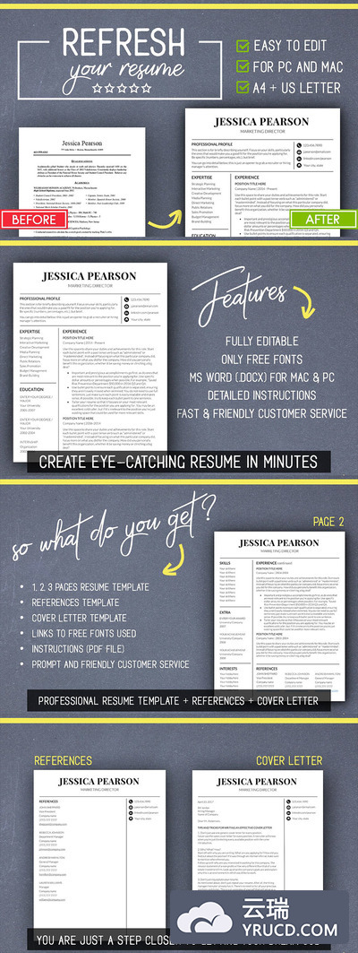 免费好用的个人品质简历模版[docx]