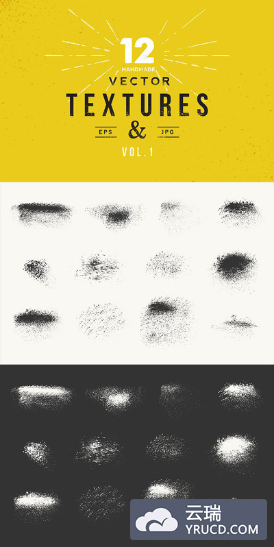 免费的手绘自然肌理点状纹理背景素材[eps]