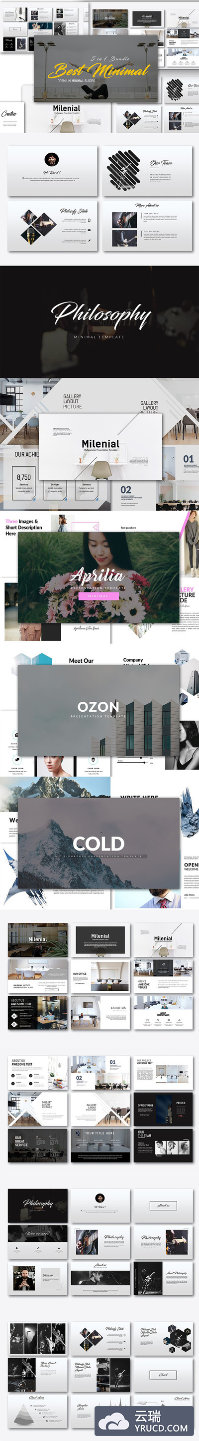 5in1高品质的主题演讲ppt幻灯片集合（keynote）