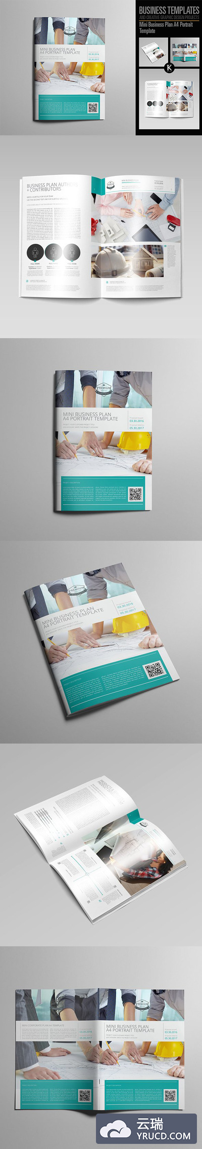 A4尺寸商业计划书手册画册设计模板