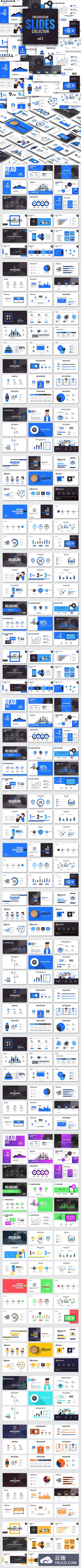 矢量的演示文稿幻灯片模板和企业宣传册